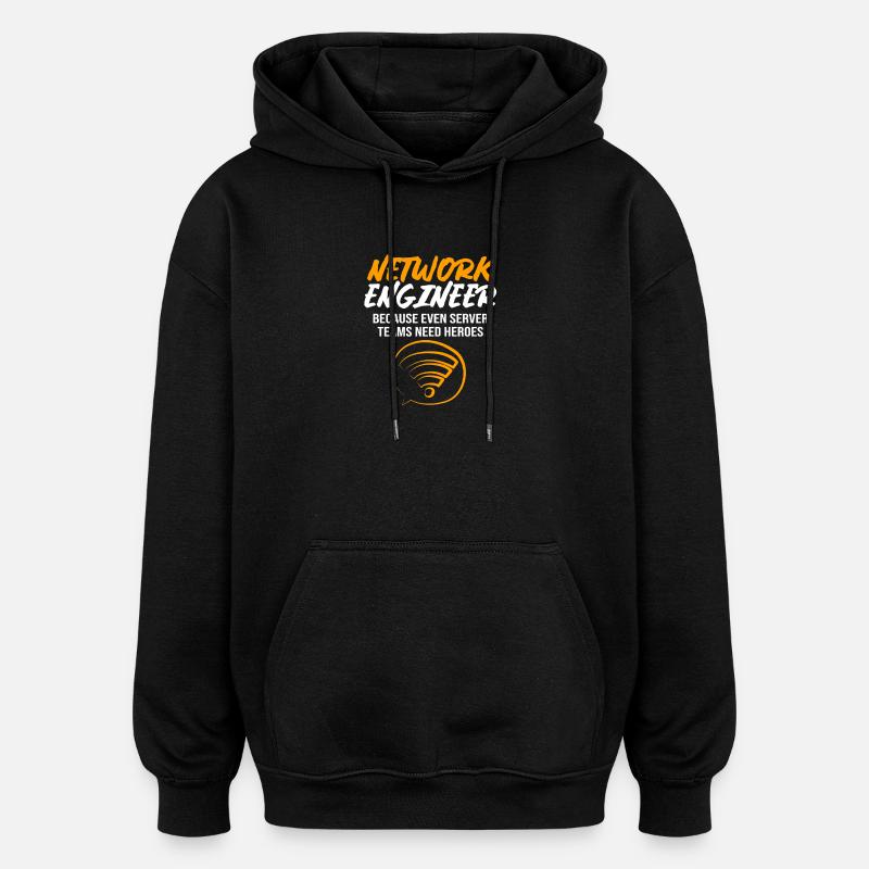 Netzwerk Informatiker Programmierer Admin - Oversized Unisex Hoodie - Schwarz