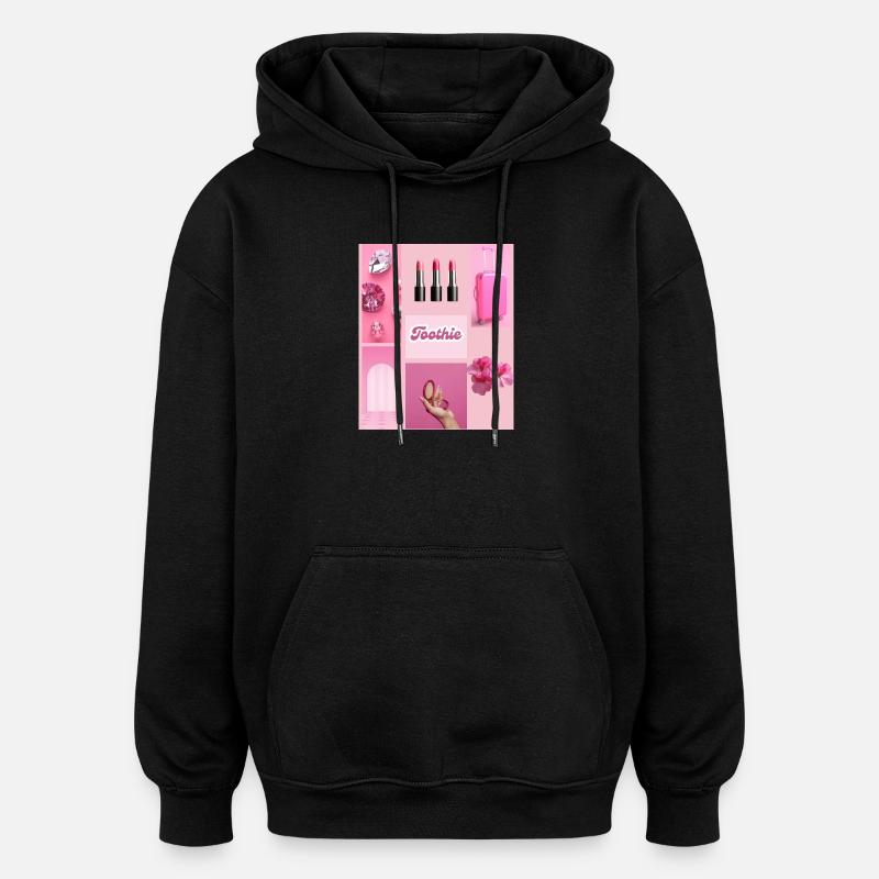 Glam rose Toothie - Sweat à capuche oversize unisexe - noir