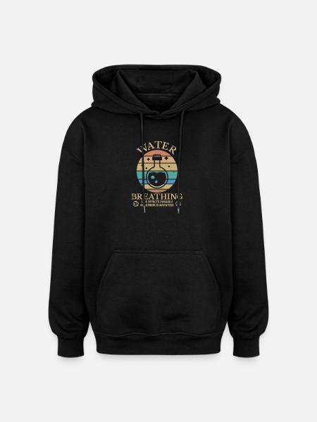 Water Breathing Potion Fantasy RPG - Oversized Unisex Hoodie - black
