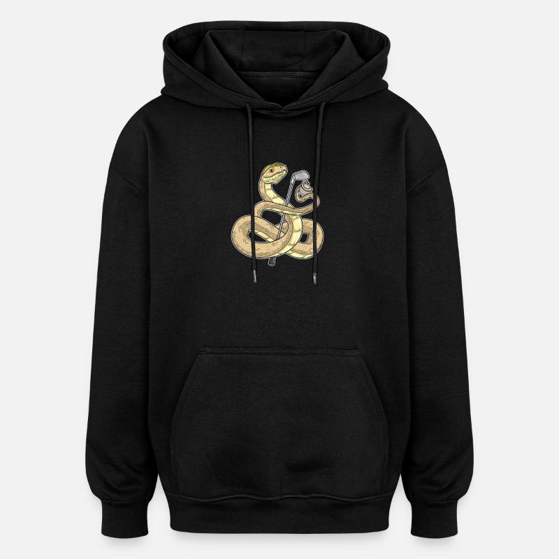 Schlange Golf Golfschläger - Oversized Unisex Hoodie - Schwarz