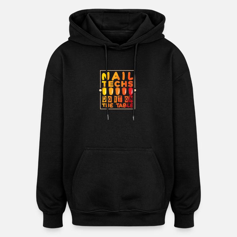 Nageldesigner Nageldesignerin Kosmetik Nagelstudio - Oversized Unisex Hoodie - Schwarz