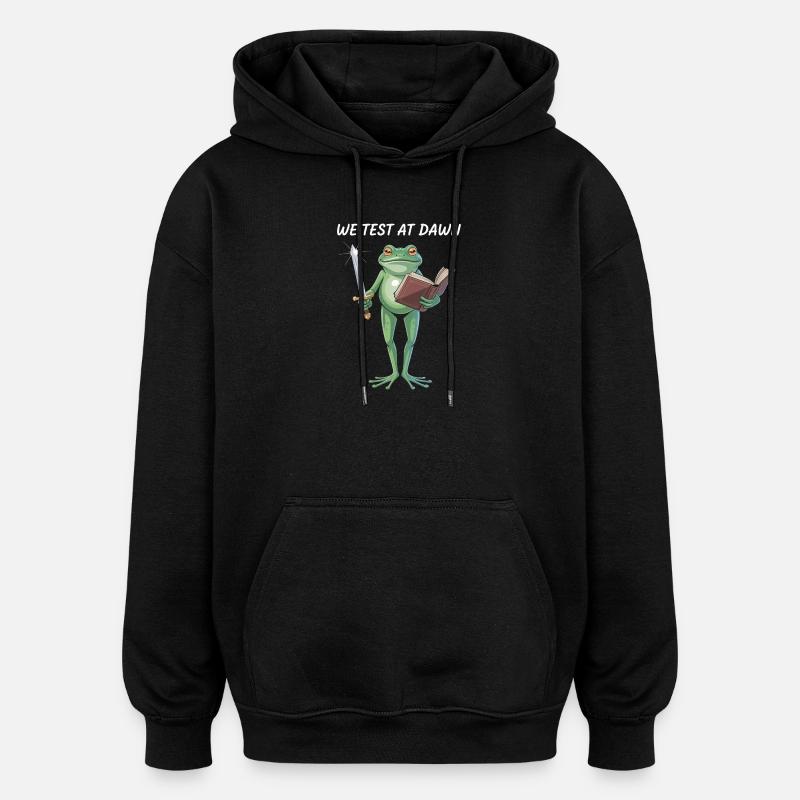 Dawnbound Frog Warrior - Oversized Unisex Hoodie - black