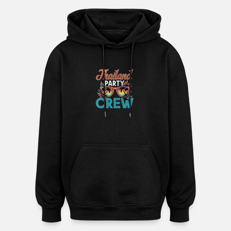 Thailand Crew - Oversized Unisex Hoodie - black