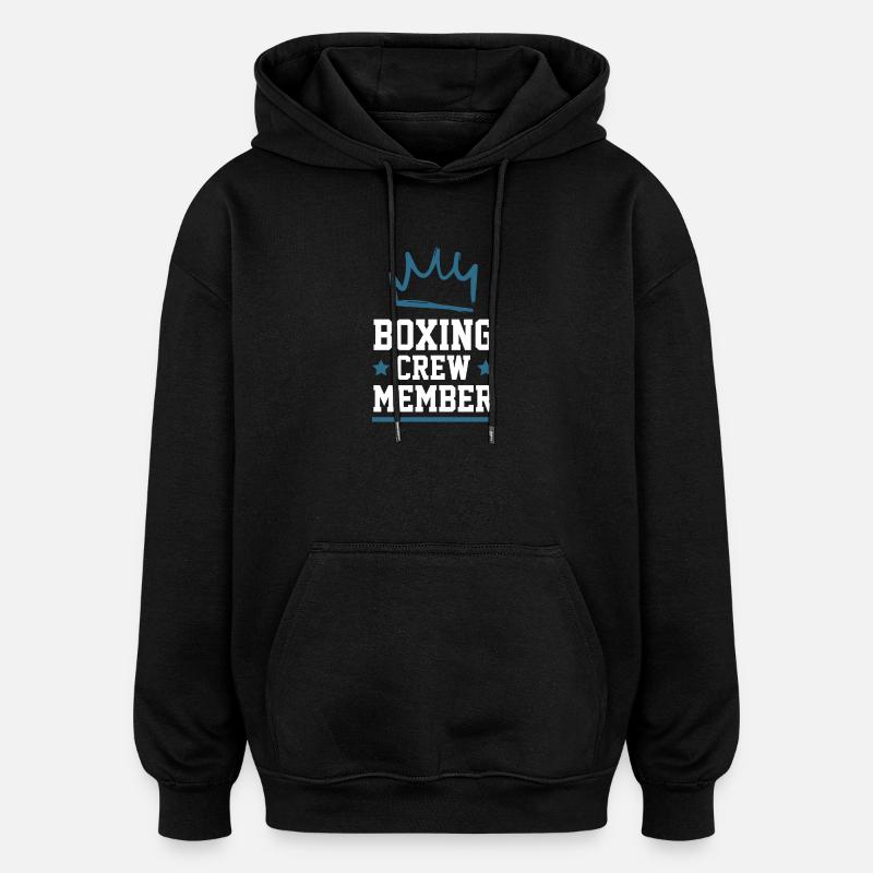 Équipe de boxe - Sweat à capuche oversize unisexe - noir