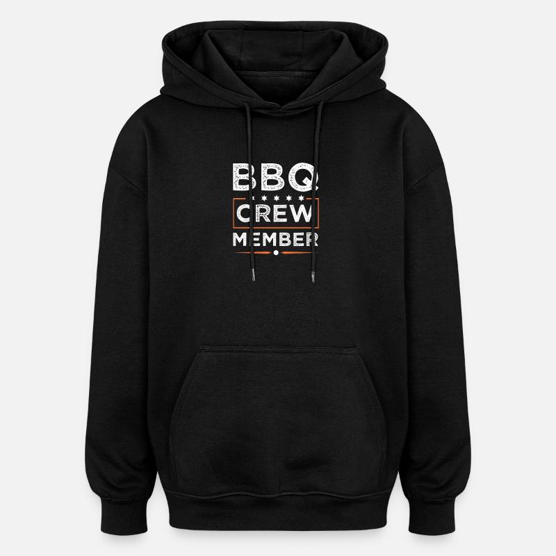 Équipe de barbecue - Sweat à capuche oversize unisexe - noir
