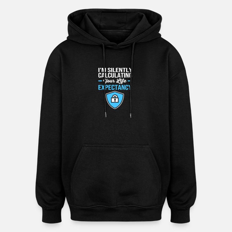 Assurance - Sweat à capuche oversize unisexe - noir