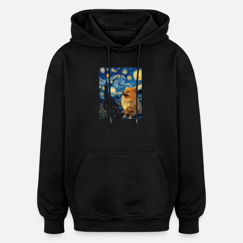 Zwergspitz Spitz Pomeranian - Oversized Unisex Hoodie - black