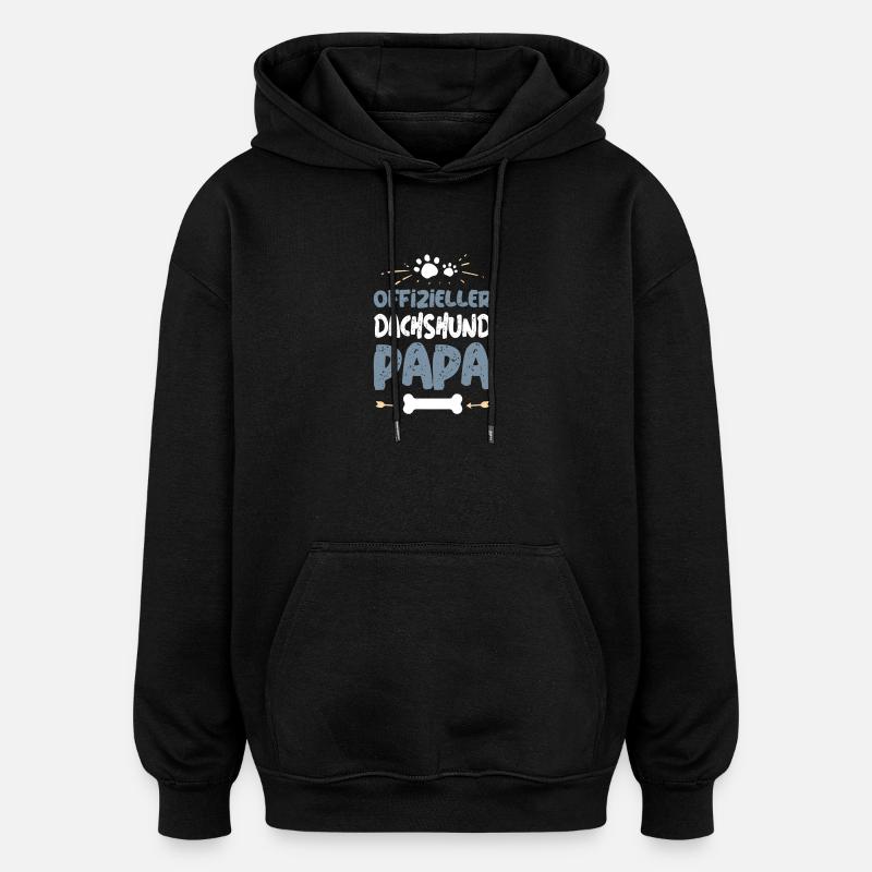 Official Dachshund Dad - Oversized Unisex Hoodie - black