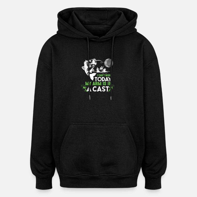 Cast Arm Shark Graphic Tee - Oversized Unisex Hoodie - Schwarz