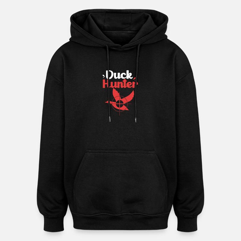 Ente Jagd Jäger Entenjagd - Oversized Unisex Hoodie - Schwarz