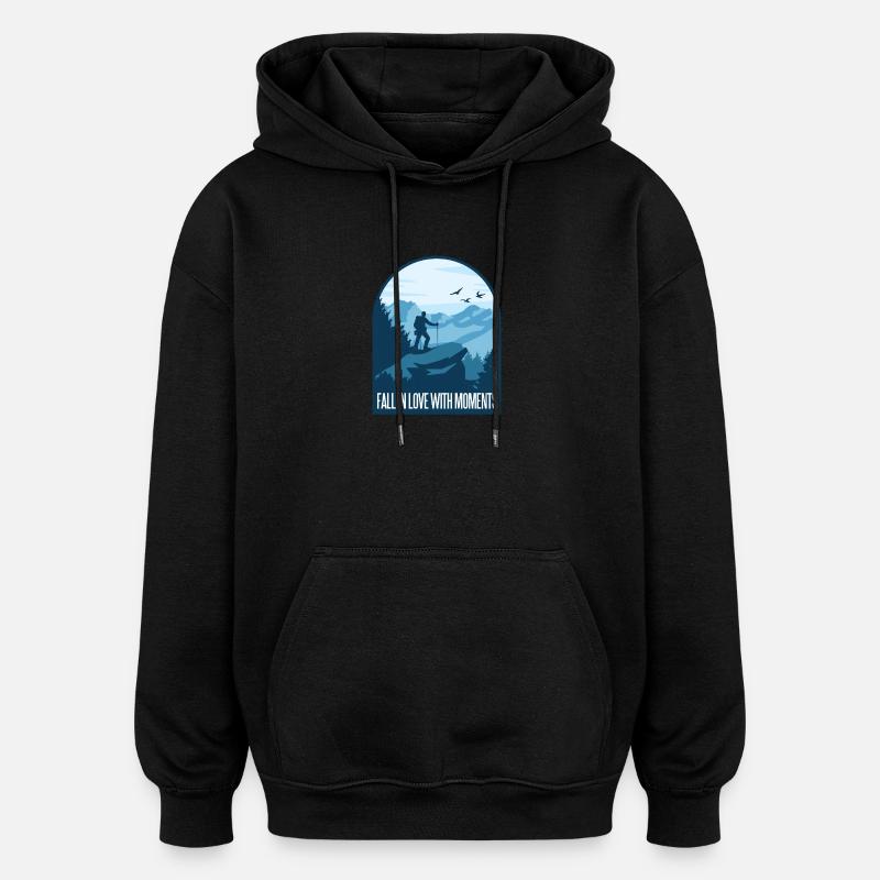 Randonnée Alpinisme Randonnée - Sweat à capuche oversize unisexe - noir