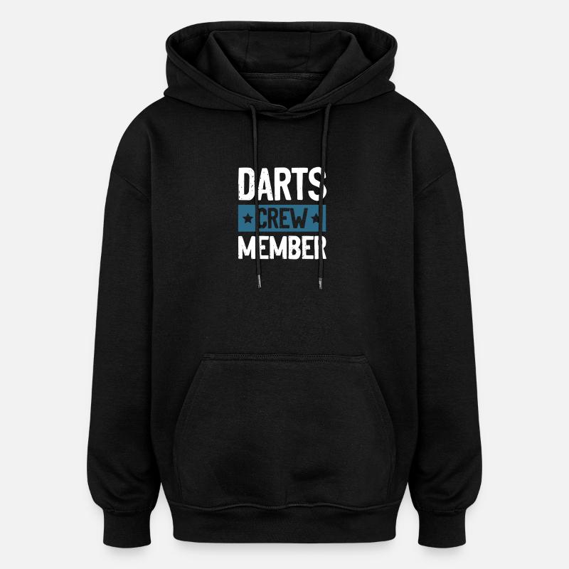 Équipe de fléchettes - Sweat à capuche oversize unisexe - noir