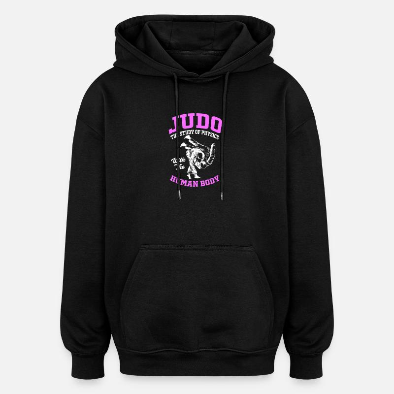 Judo - Sweat à capuche oversize unisexe - noir