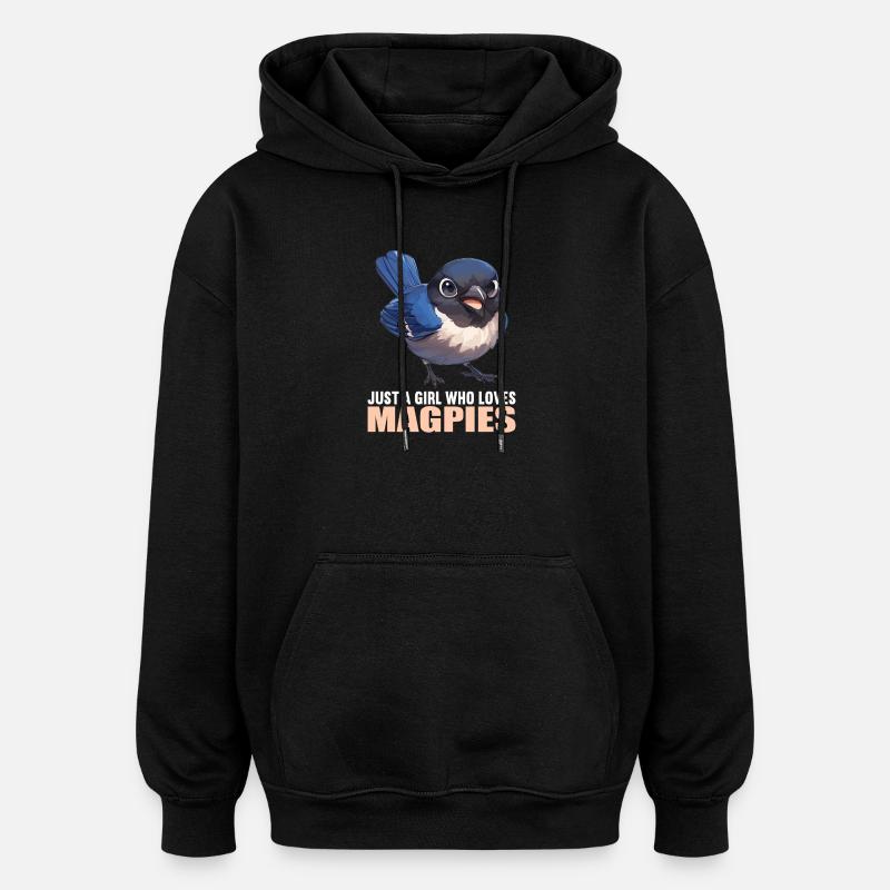 Pies Magpie - Sweat à capuche oversize unisexe - noir