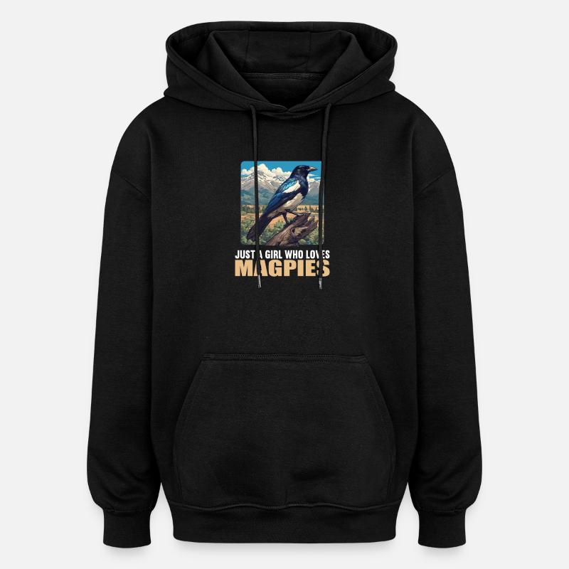 Pies Magpie - Sweat à capuche oversize unisexe - noir