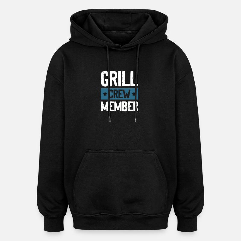 Grill Crew - Oversized Unisex Hoodie - black