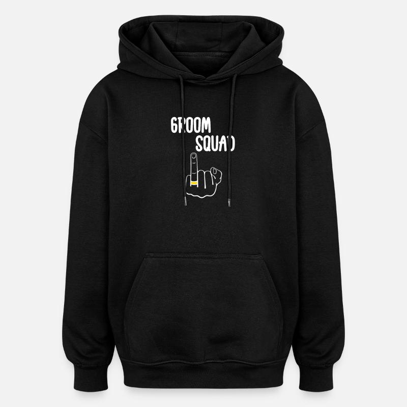 Escouade de Mariés Edgy - Sweat à capuche oversize unisexe - noir