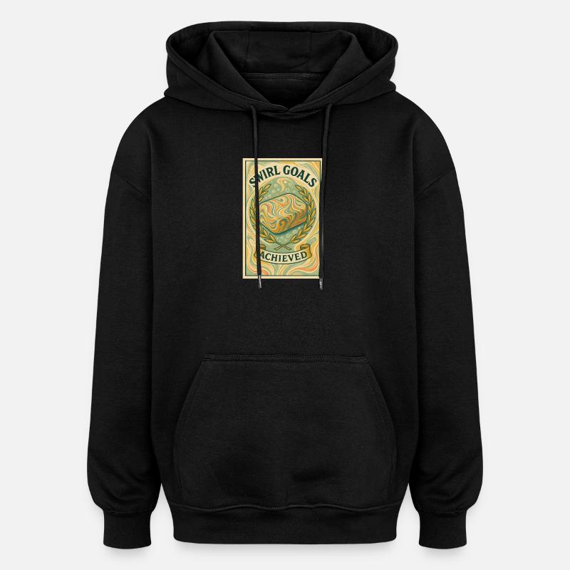 Swirl goals achieved | Soapmaking - Oversized Unisex Hoodie - black