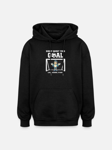 Lustiger Fußball-Torwart - Oversized Unisex Hoodie - Schwarz