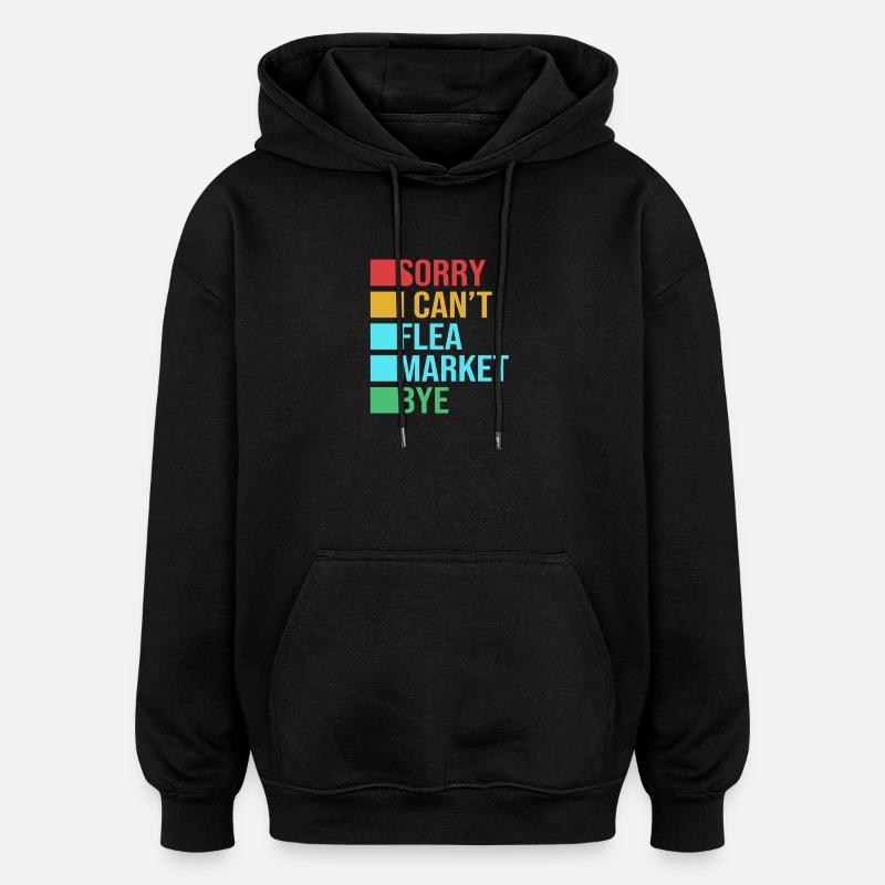 Marché aux puces - Sweat à capuche oversize unisexe - noir
