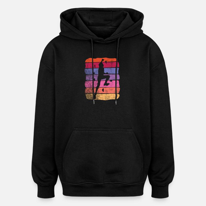 Boulderer Boulder Bouldern - Oversized Unisex Hoodie - Schwarz