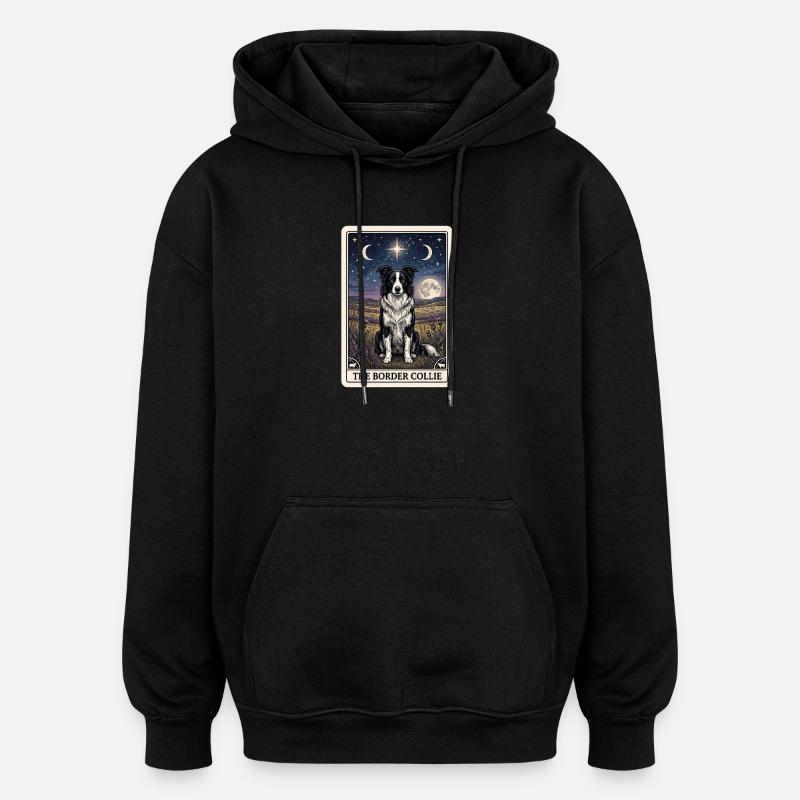 Border Collie Tarotkarte - Oversized Unisex Hoodie - Schwarz