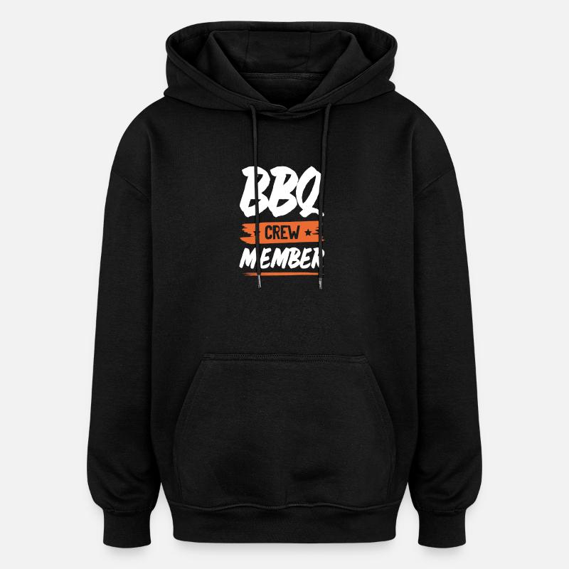 Équipe de barbecue - Sweat à capuche oversize unisexe - noir
