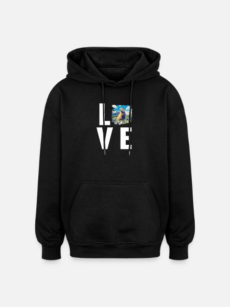 Murmeltiere Murmeltier - Oversized Unisex Hoodie - Schwarz