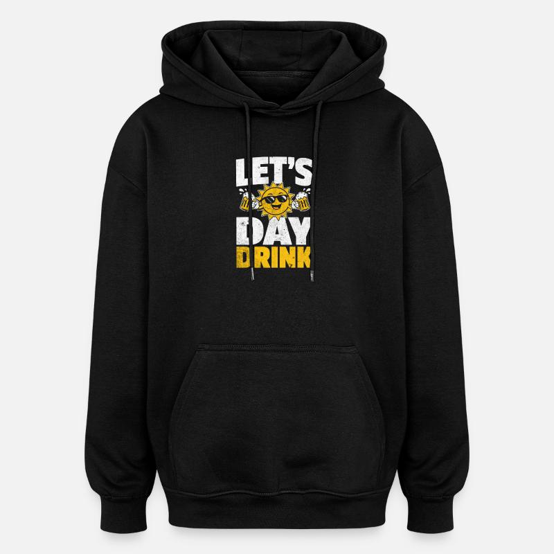 Sonne Bierparty Shirt Design - Oversized Unisex Hoodie - Schwarz