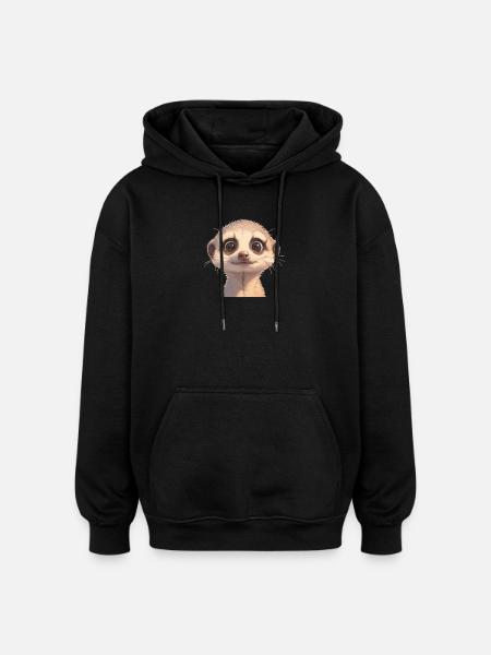 Meerkat Erdmännchen - Oversized Unisex Hoodie - Schwarz