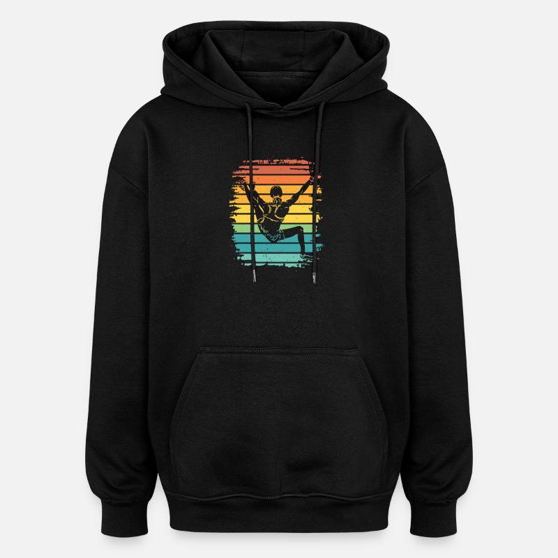 Bloc de bloc de Boulderer - Sweat à capuche oversize unisexe - noir