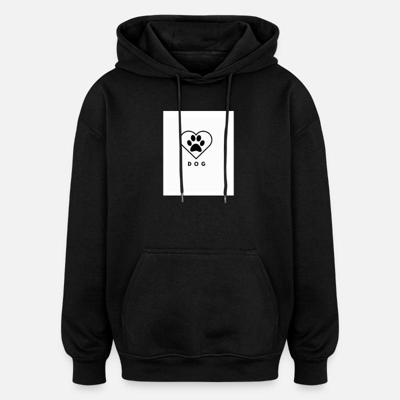 L’amour des chiens - Sweat à capuche oversize unisexe - noir