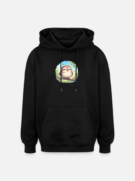 Oiseaux moqueurs Oiseaux moqueurs - Sweat à capuche oversize unisexe - noir