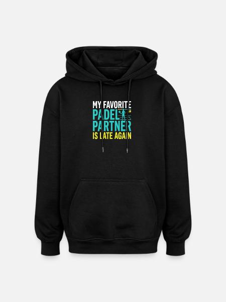 Padel-mädchen Padel-spieler Padel-tennis-geschenk - Oversized Unisex Hoodie - Schwarz