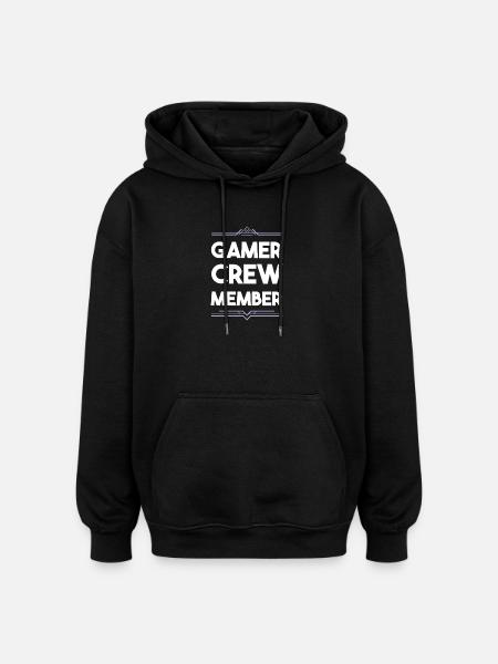 Équipe de joueurs - Sweat à capuche oversize unisexe - noir