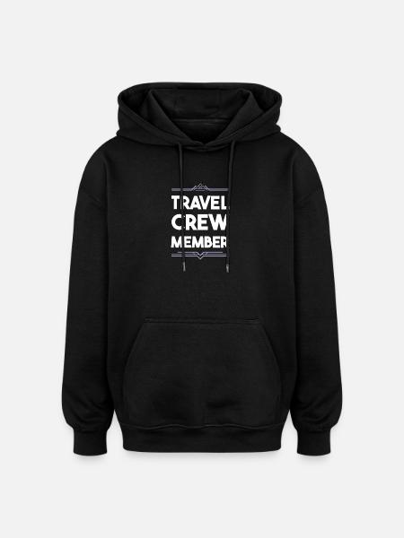 Travel Crew - Oversized Unisex Hoodie - black