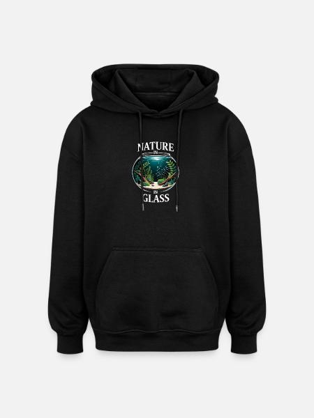 Nature In Glass Aquascaping Dream - Oversized Unisex Hoodie - black