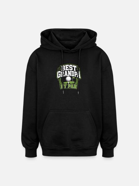 Bester Opa nach Par-Golf-Zitat - Oversized Unisex Hoodie - Schwarz