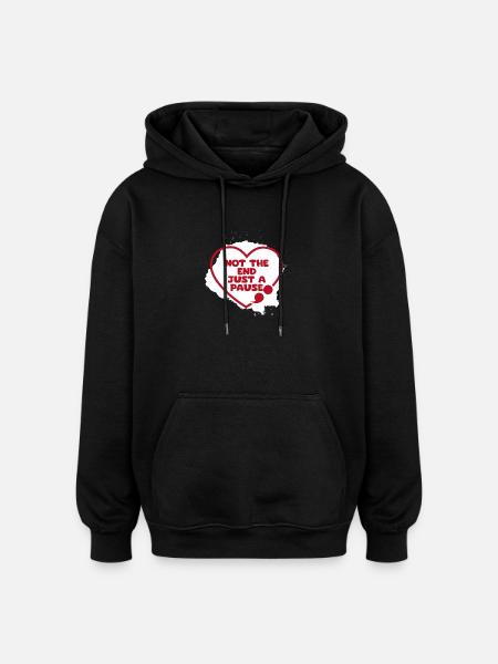 Point-virgule : pause Point-virgule - Sweat à capuche oversize unisexe - noir