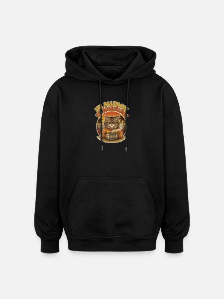 Cat I'm allergic to Morgende - Oversized Unisex Hoodie - black