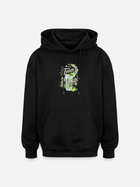 Bachelor Party Mojito Cocktail Bartender - Oversized Unisex Hoodie - black