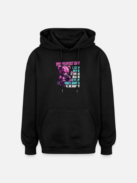Pastel Goth Soft Goth Gaming Gamer - Sweat à capuche oversize unisexe - noir
