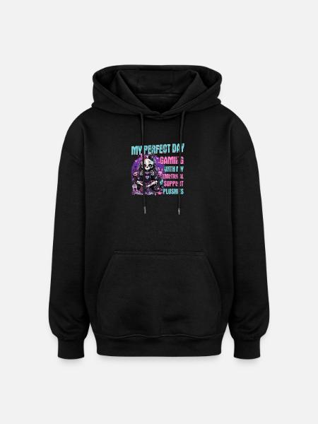 Pastel Goth Soft Goth Gaming Gamer - Oversized Unisex Hoodie - black