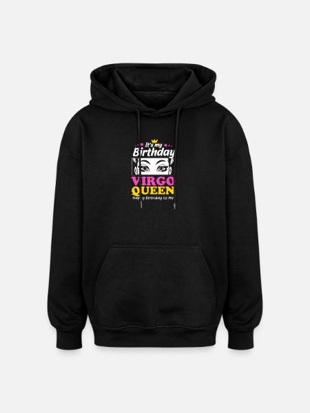 Sternzeichen Jungfrau - Oversized Unisex Hoodie - Schwarz