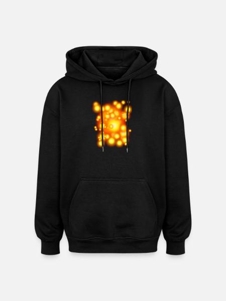 Glowing Orbs Patterns - Oversized Unisex Hoodie - black