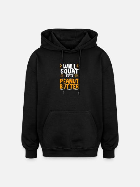 Peanut butter - Oversized Unisex Hoodie - black