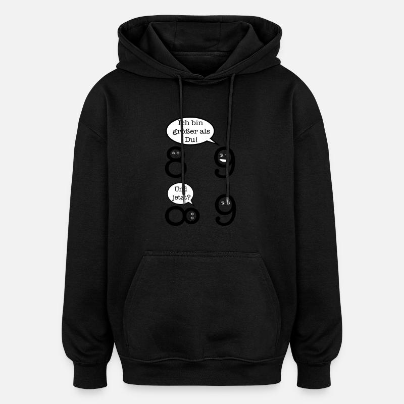 Mathe rigolade - Sweat à capuche oversize unisexe - noir