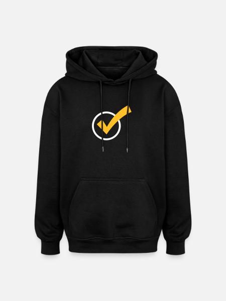 A Checkmark - Oversized Unisex Hoodie - black