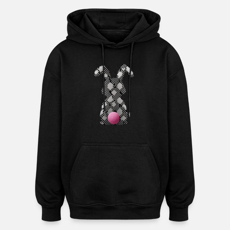 Lapin de Pâques - Sweat à capuche oversize unisexe - noir