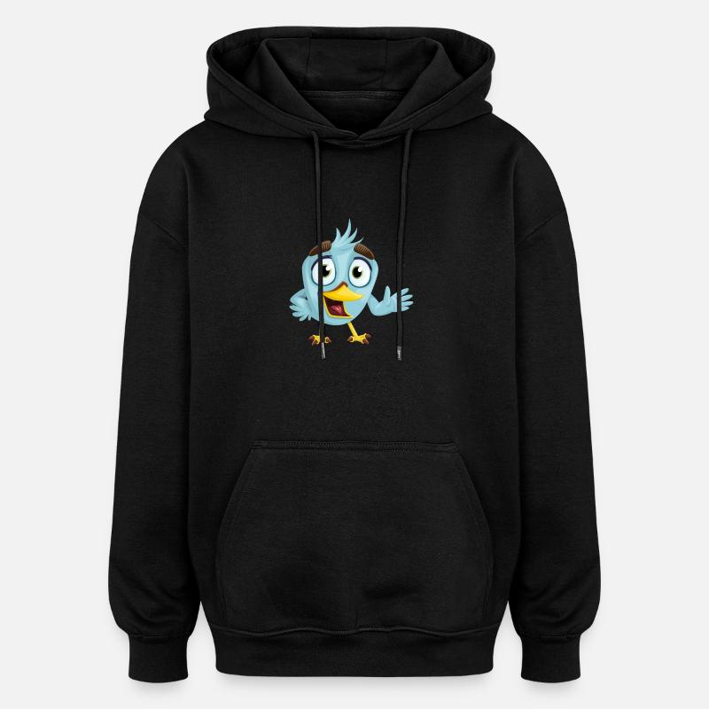Vogel - Oversized Unisex Hoodie - Schwarz